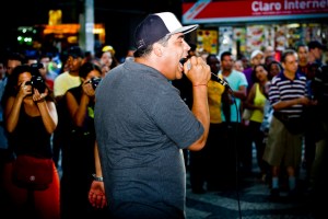 Mc Leonardo singing in Cúpula dos Povos (Rio de Janeiro - Brazil)