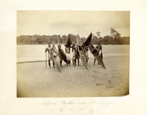 River beach in Gabon, 1871 (circa) by Francis W. Joaque, from http://www.britishmuseum.org/