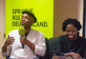 Okey Ndibe discusses his books at the Goethe reading
