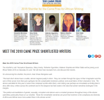 Caine shortlist – meet – Africa&nbsp;Writes