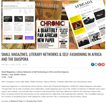 Small mags - Africa Writes