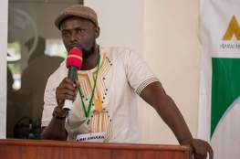 Abu Amirah speaking at Swahili Litfest