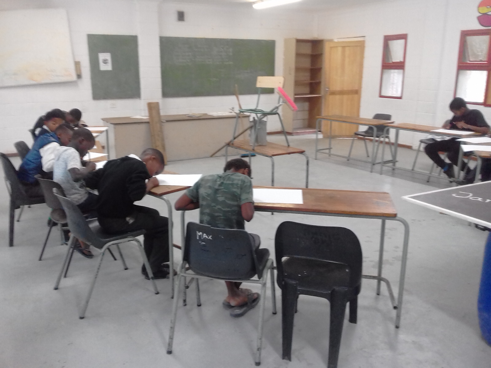 art class students in Jarvis Gqamlana Primary School, New Brighton Township. 2019.