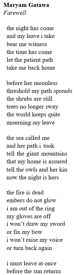 Gatawa, Farewell