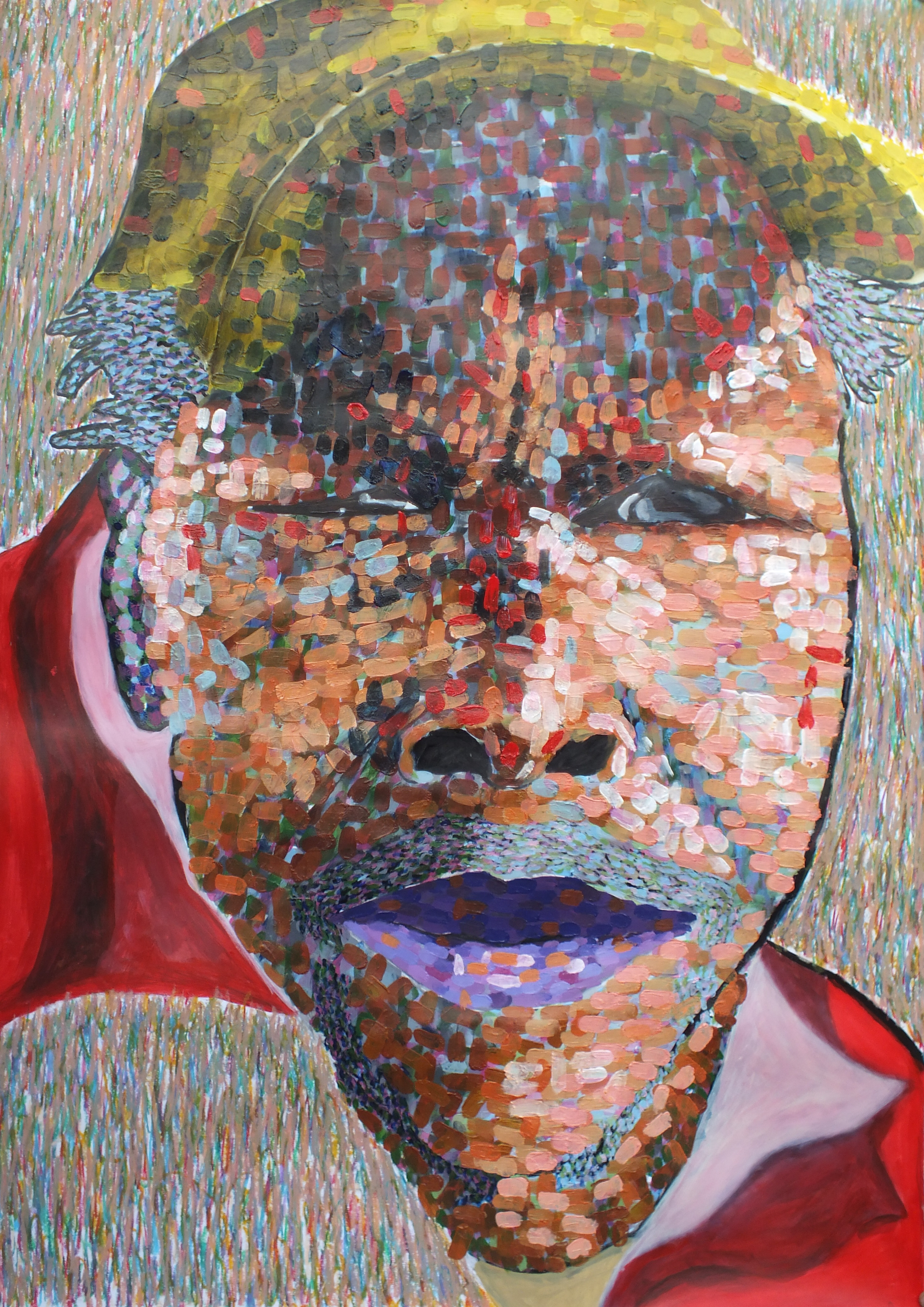 homelessness. acrylic and oil paints on paper. 86,5x 61cm. 2021.