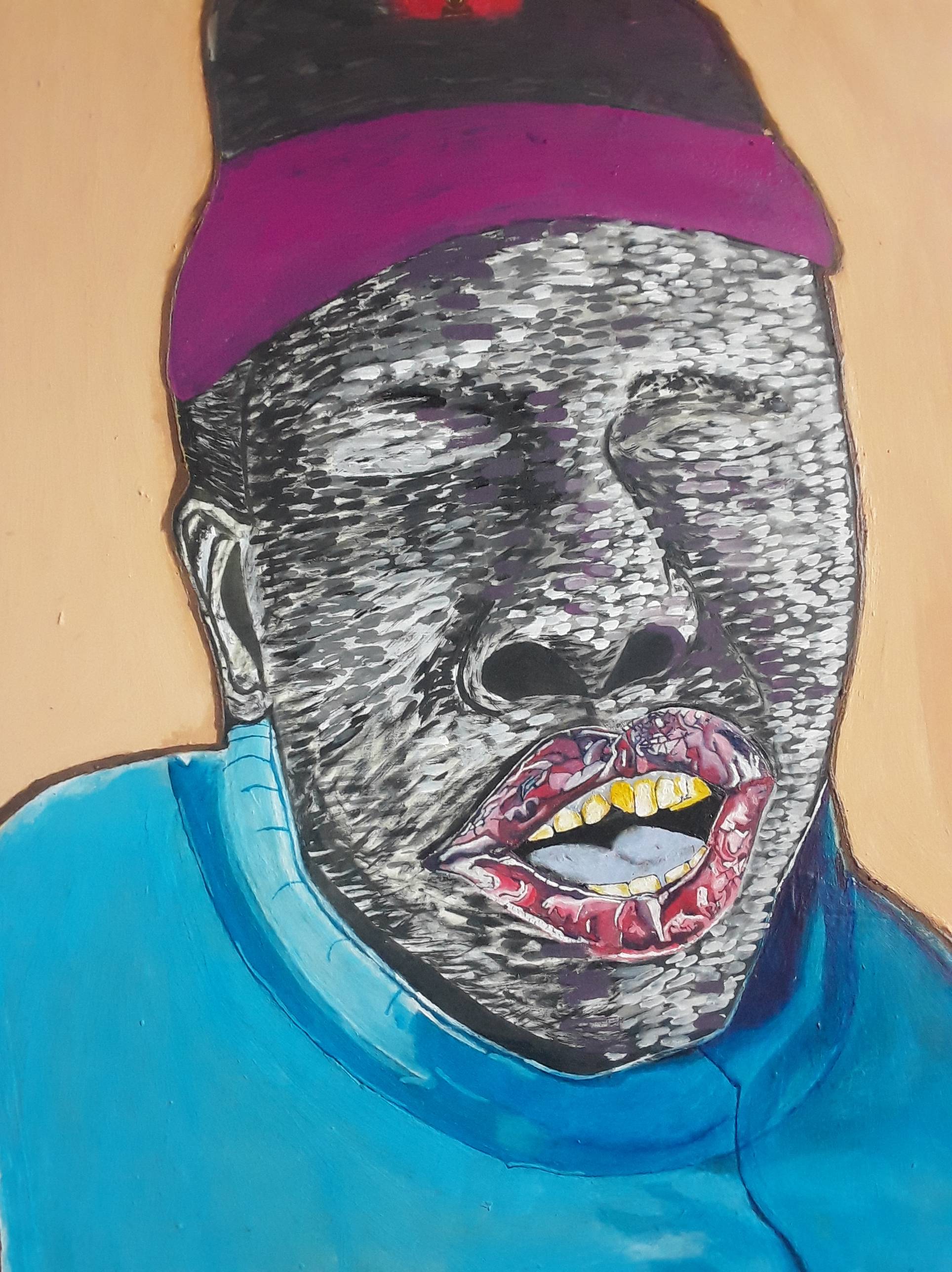 the cry. acrylic on canvas. 90x50cm. 2020.